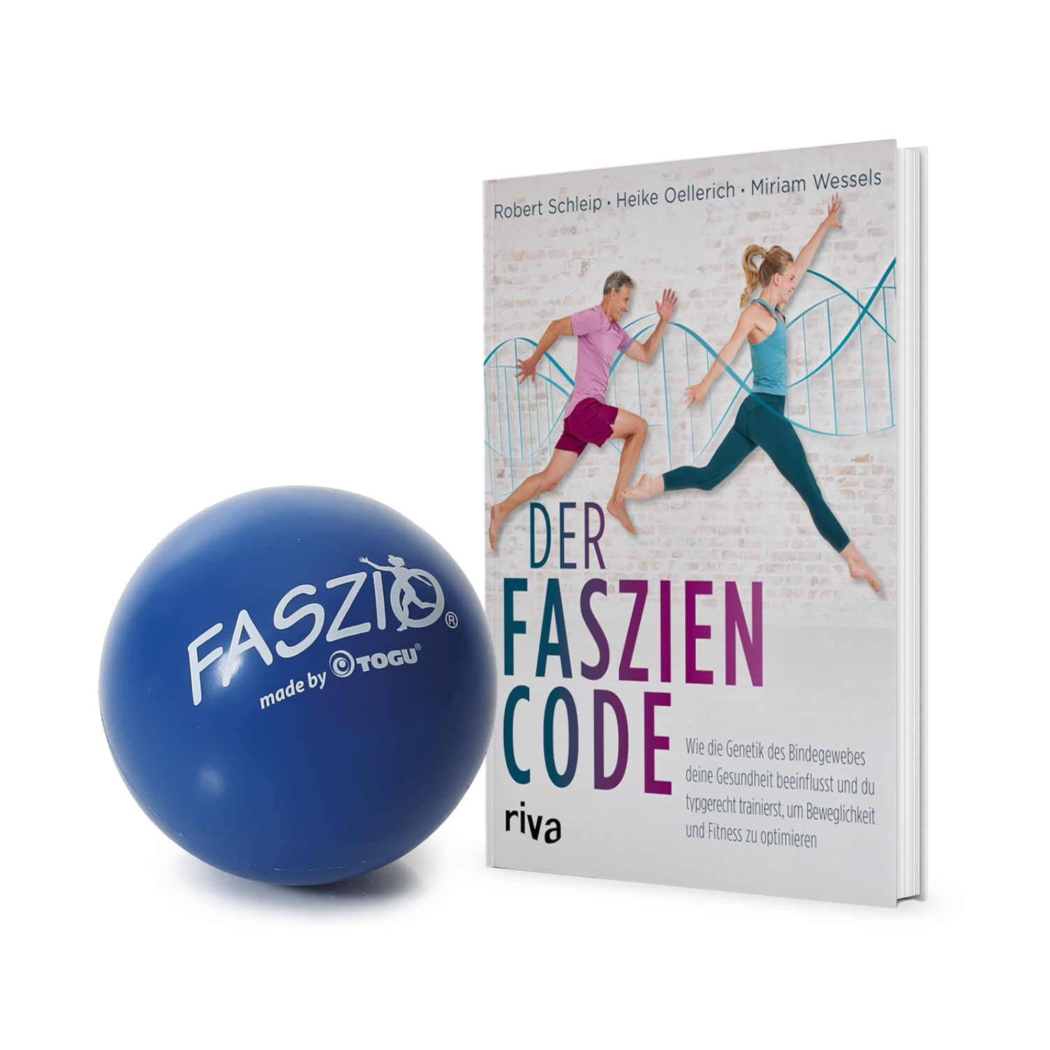 Togu Faszio Ball allround, 10cm Ø mit Buch